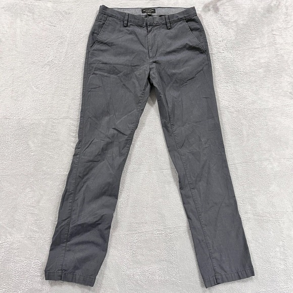 Banana Republic Kentfield Pant Men's 32x34 Long‎ Gray Slim Fit Cotton